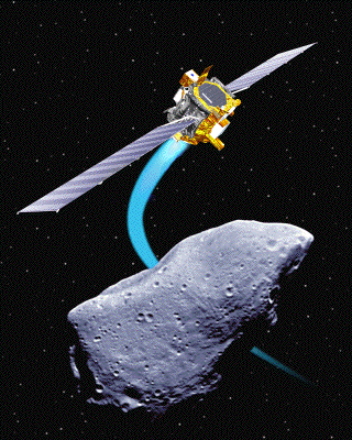 Artist conception of DS1 flyby.
