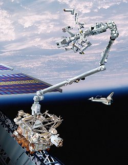 Artist's conception of Canadarm 2.