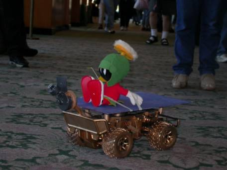 Marvin the Martian on Mars Rover mockup