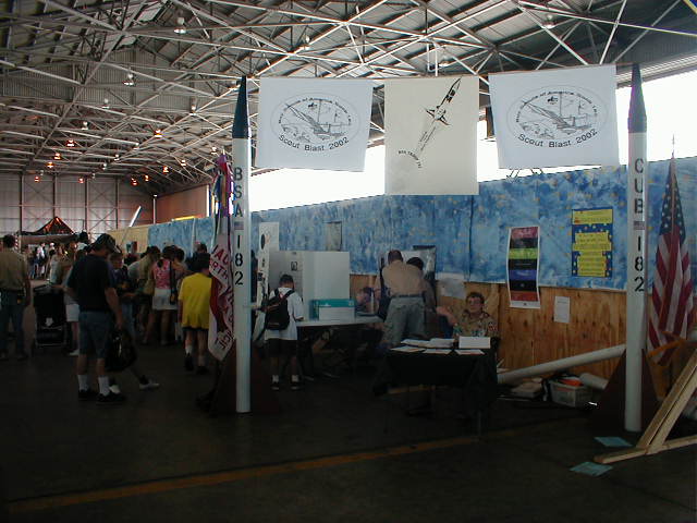 The entryway for the Space Exploration booth at Scoutblast 2002.