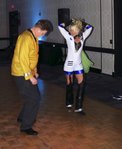"Captain Kirk" Mark Hopkins with ISDC 2014 Student Coordinator Luisa Fernanda Zambrano-Marin
