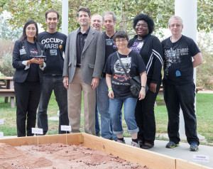 OASIS collaborated with The Mars Society LA in putting together Mars Day 2014 at the Columbia Memorial Space Center. Kids could be Mars scientists for a day, racing rovers in the simulated Mars terrain (bottom of photo), learning to build landers, design colonies, and other activities necessary for a Mars mission. 