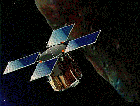 Artist's conception of NEAR Shoemaker spacecraft. NASA.
