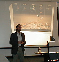 Dr. Jeff Plaut making presentation about Mars.