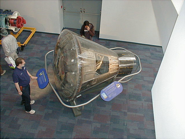 Photo of Mercury space capsule.