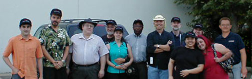 OASIS members and their guests outside SpaceX's El Segundo facility.