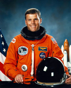 NASA file photo of Stephen Oswald in his astronaut days.